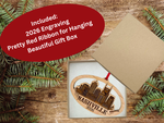 Nashville Christmas Ornament in Laser Cut Wood, Great Travel Souvenir 2026, Comes in Gift Box