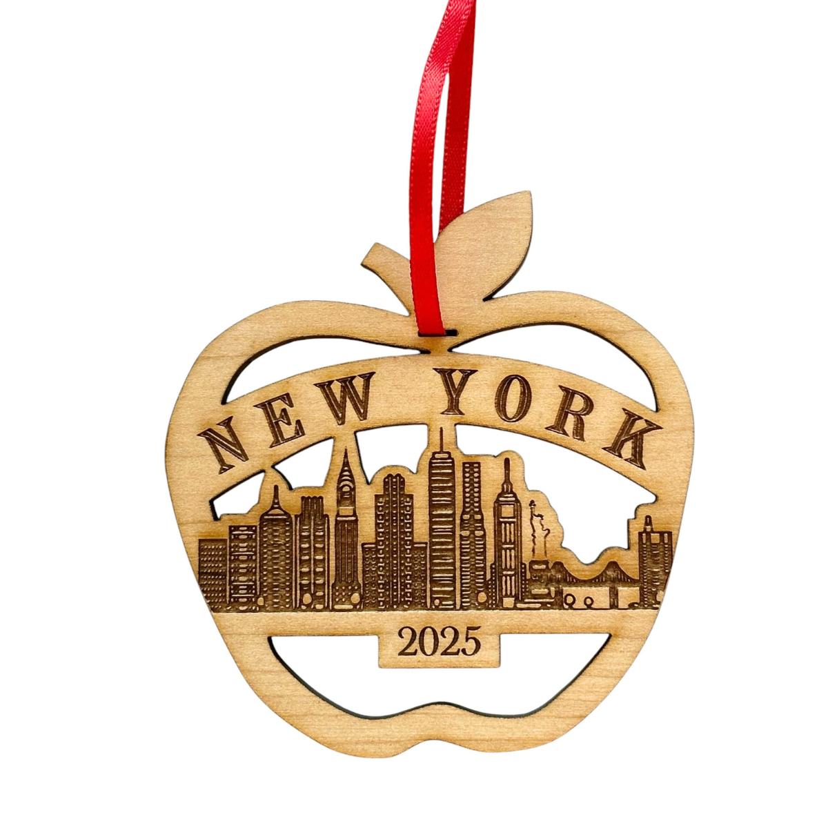 New York Ornament, New York Christmas Ornament 2025, Big Apple New York City Ornament, Beautiful Laser Cut Wood New York Gifts, Big Apple Gift Idea, New York City Trip Souvenir Idea, Comes in Gift Box