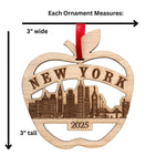 New York Ornament, New York Christmas Ornament 2025, Big Apple New York City Ornament, Beautiful Laser Cut Wood New York Gifts, Big Apple Gift Idea, New York City Trip Souvenir Idea, Comes in Gift Box