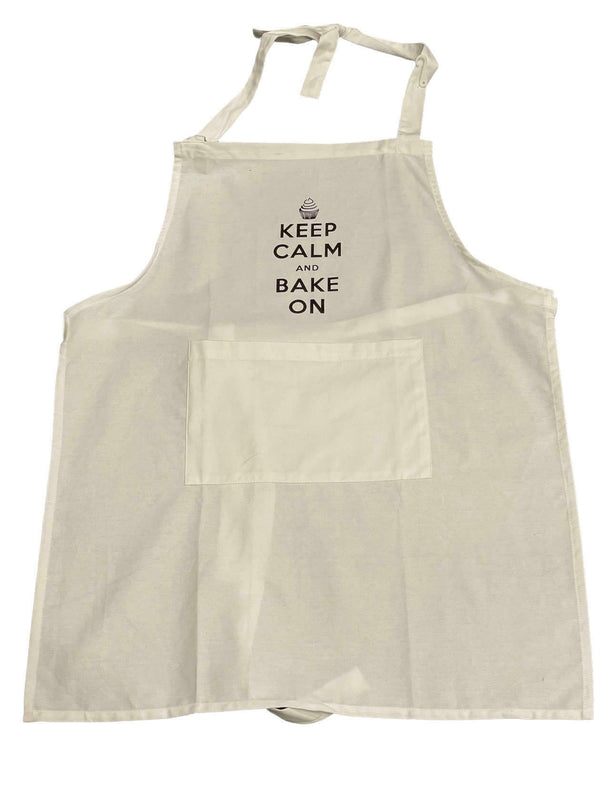 Women's Cotton Tie Back Apron - Keep Calm and Bake On, Great Baking Gift Idea