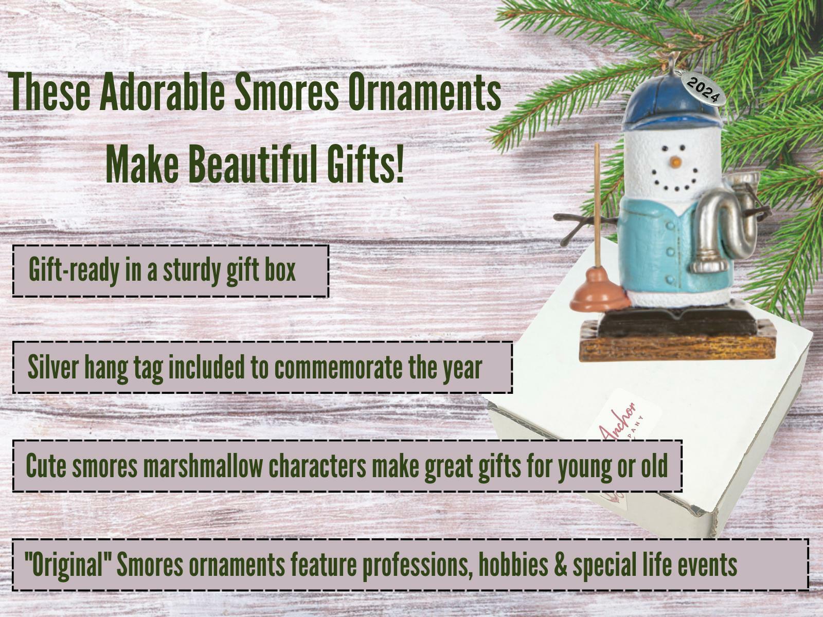 Smores Ornament - Great Handyman Gifts, Carpenter Ornament, Handyman Ornament, Dad Ornament w/Tool - Comes in a Gift Box so It's Ready for Giving