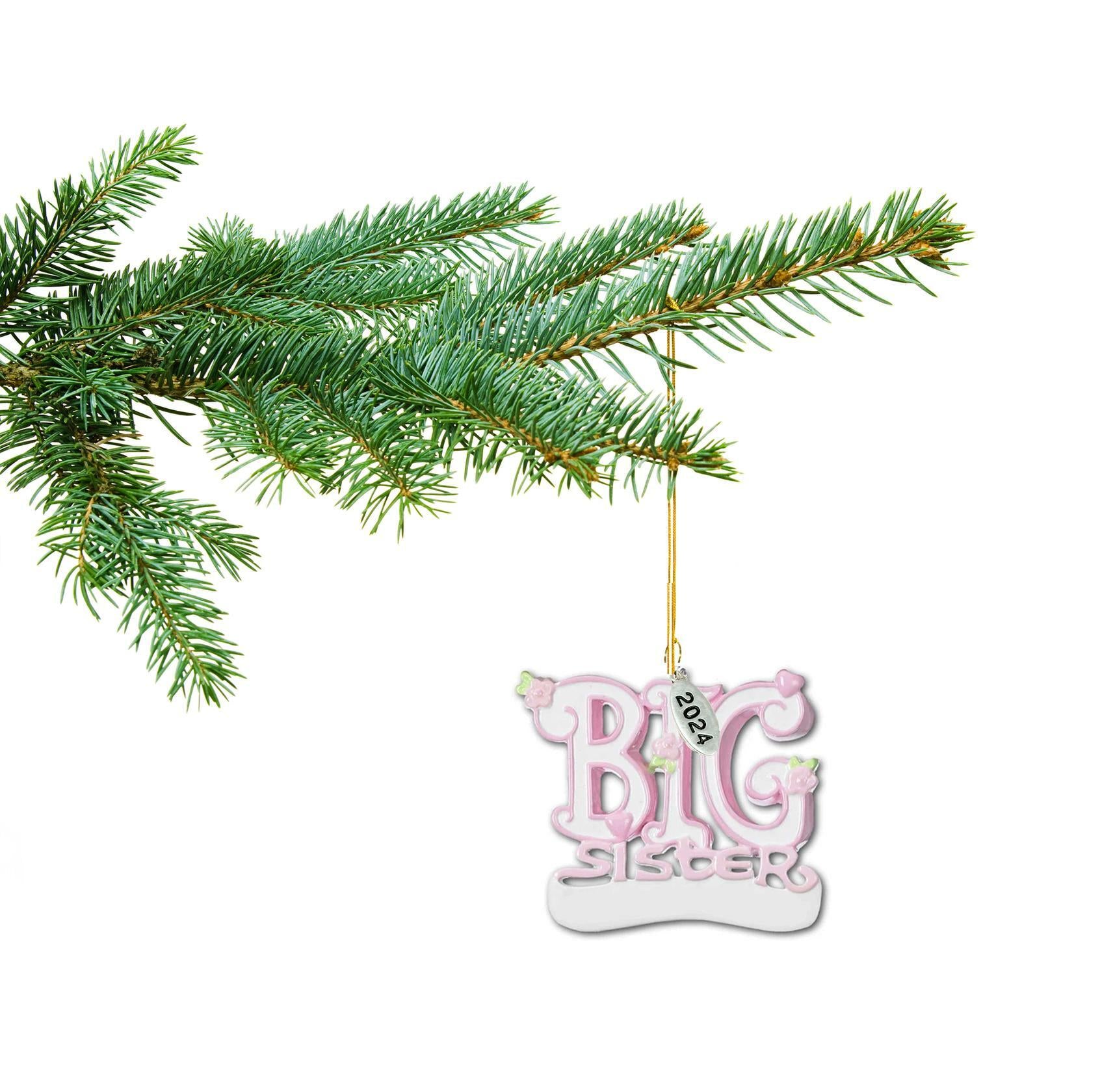 Big Sister Ornament 2025, Easy to Personalize at Home, Comes in Gift Box