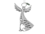 Metal Angel Christmas Ornament 2024 for Nurse, Mom, Grandma, Daughter, Friend or Sister with Sparkling Stones (Mom)