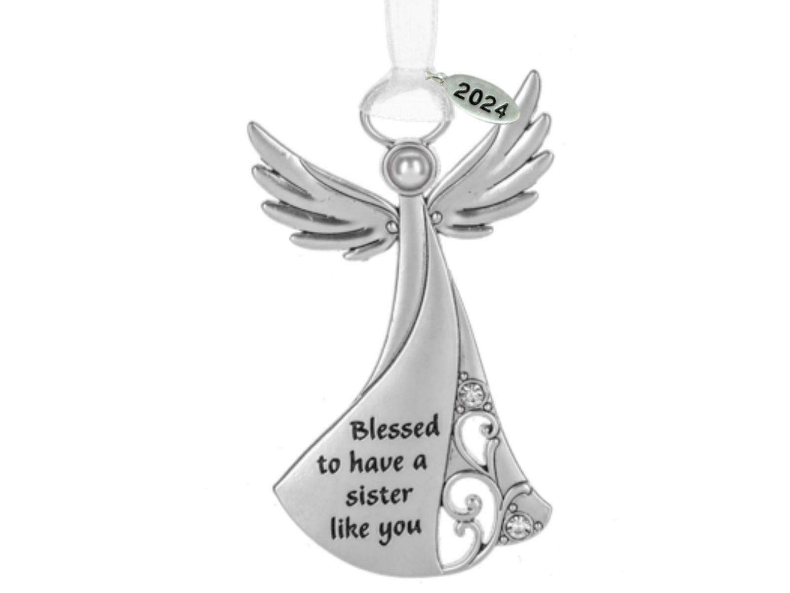Metal Angel Ornament - SISTER 2025, In Gift Box