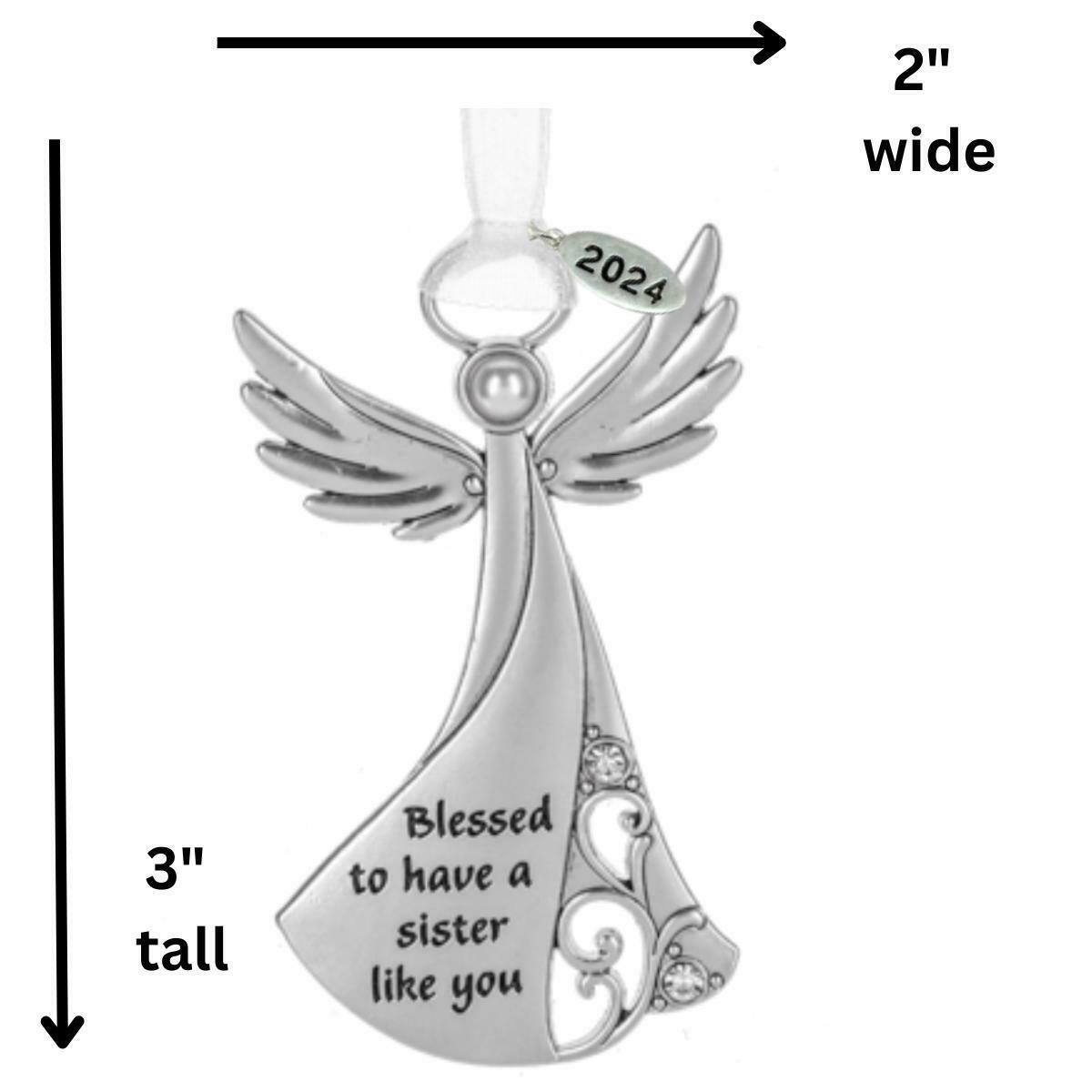 Metal Angel Ornament - SISTER 2025, In Gift Box