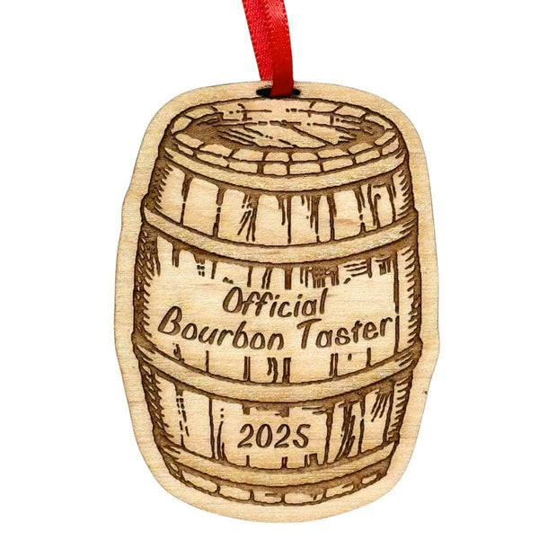 Bourbon Ornament, Bourbon Whiskey Christmas Ornaments 2025, Beautiful Laser Cut Wooden Ornament, Great Bourbon Gifts for Men, Bourbon Stocking Stuffers, Comes in Gift Box (Official Taster)