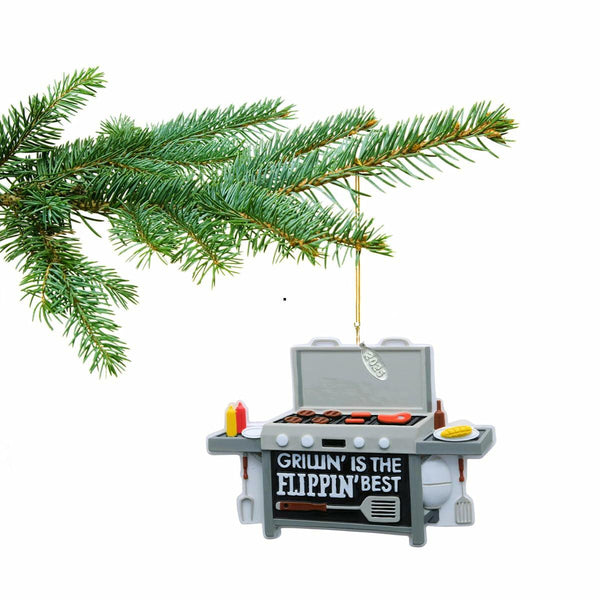 BBQ Ornament - BBQ Christmas Ornament - BBQ Grill - Smoker Ornament - Easy to Personalize at Home - Comes in a Gift Box so It's Ready for Giving
