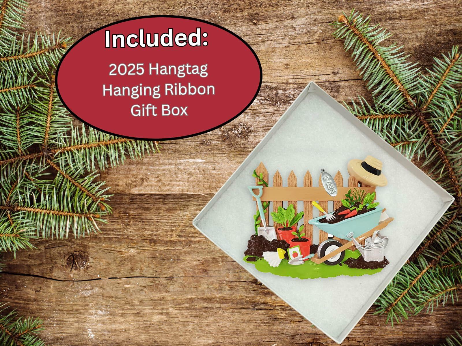Gardening Gifts for Women - Garden Ornaments - Garden Christmas Ornaments - Plant Lady Gift Idea, Easy to Personalize at Home - Comes in a Gift Box so It's Ready for Giving