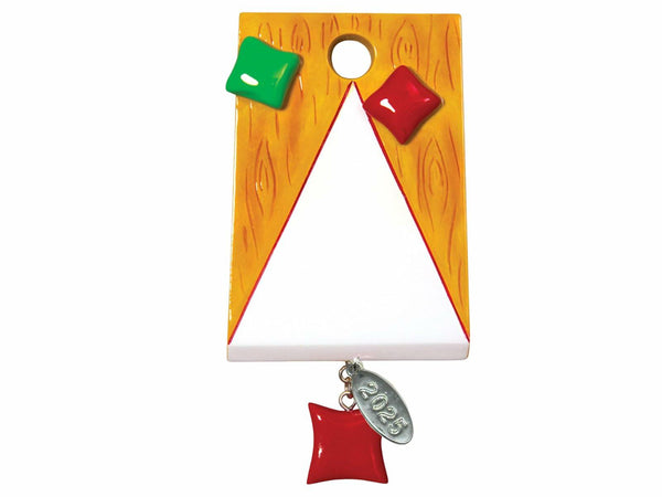 Cornhole Game Ornament 2025, Baggo, Bean Bag Toss Game Ornament - Easy to Personalize at Home - Comes in a Gift Box