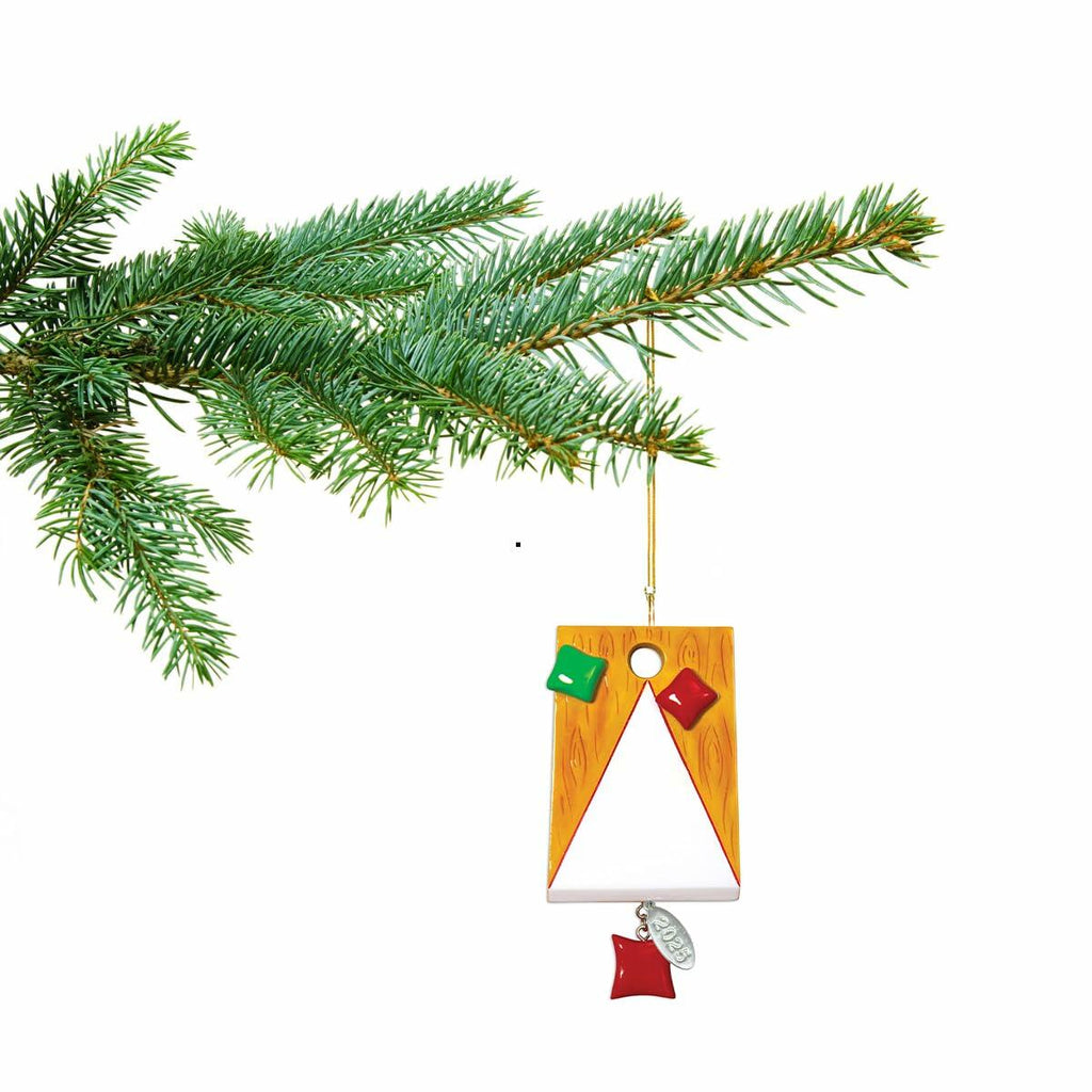 Cornhole Game Ornament 2025, Baggo, Bean Bag Toss Game Ornament - Easy to Personalize at Home - Comes in a Gift Box