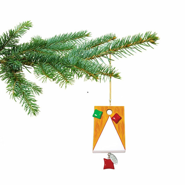 Cornhole Game Ornament 2025, Baggo, Bean Bag Toss Game Ornament - Easy to Personalize at Home - Comes in a Gift Box