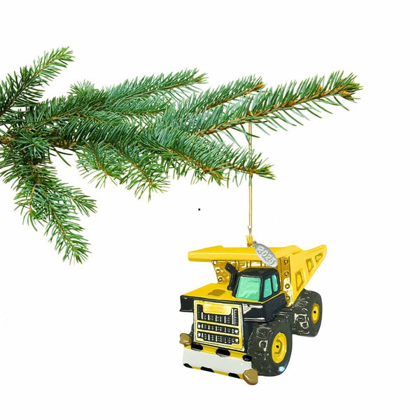 Dump Truck Ornament Gift for Kids Can Be Personalized at Home, Comes in a Gift Box
