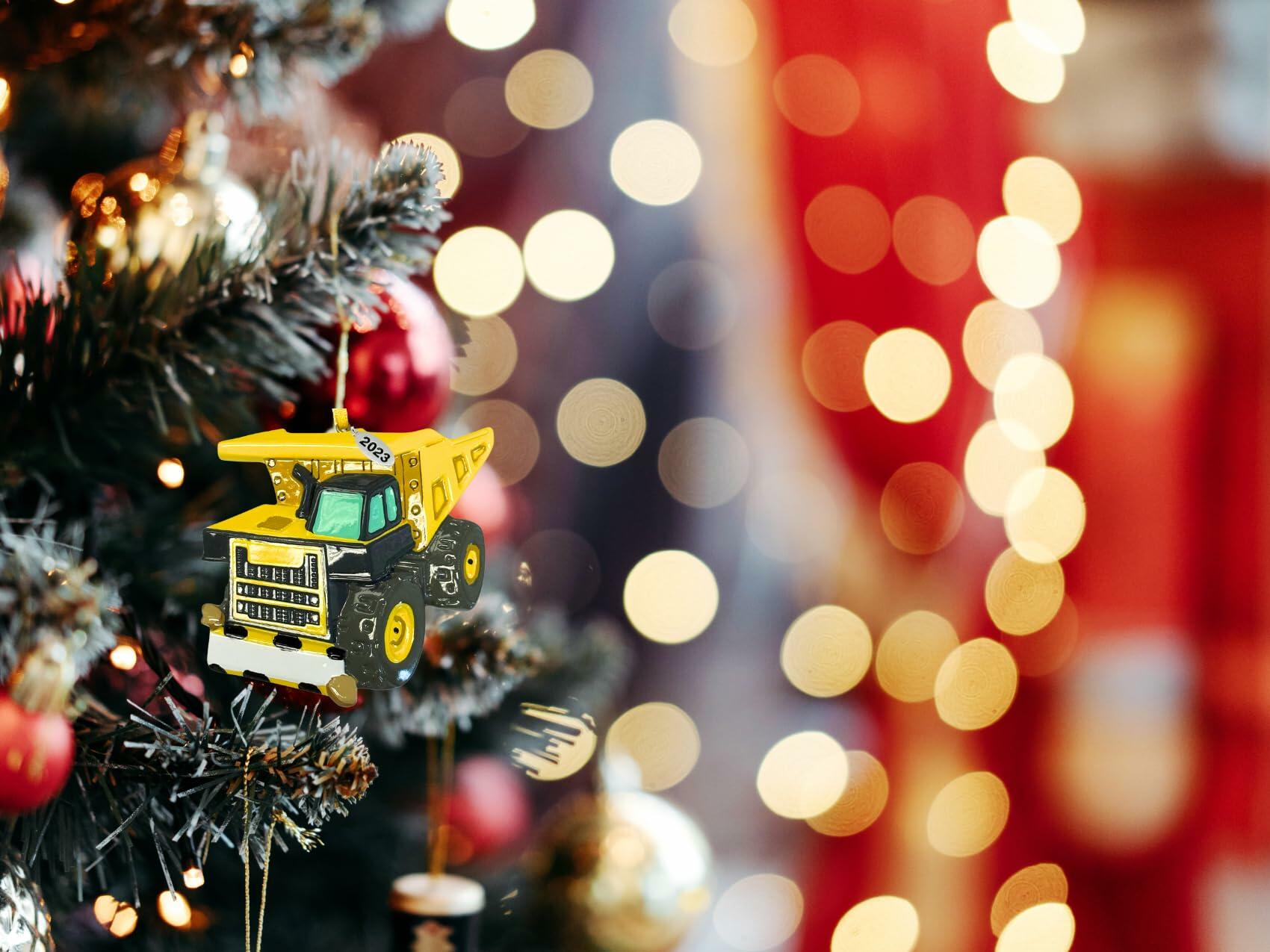 Dump Truck Ornament Gift for Kids Can Be Personalized at Home, Comes in a Gift Box