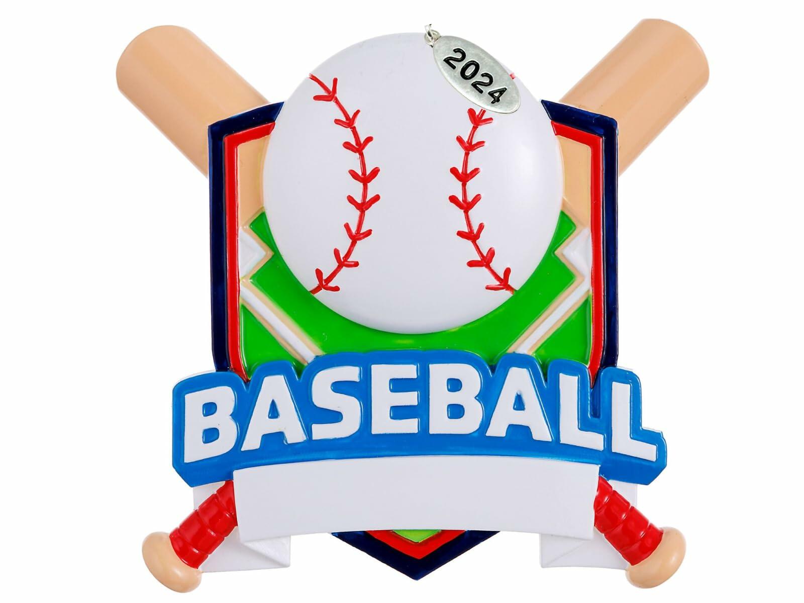 Baseball Ornament 2025, Personalized Baseball Ornament for Boys, Baseball Christmas Ornament - Can Be Personalized At Home, With 2023 Hangtag and Gift Box