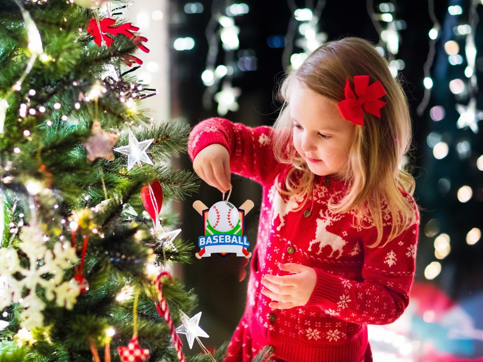Baseball Ornament 2025, Personalized Baseball Ornament for Boys, Baseball Christmas Ornament - Can Be Personalized At Home, With 2023 Hangtag and Gift Box
