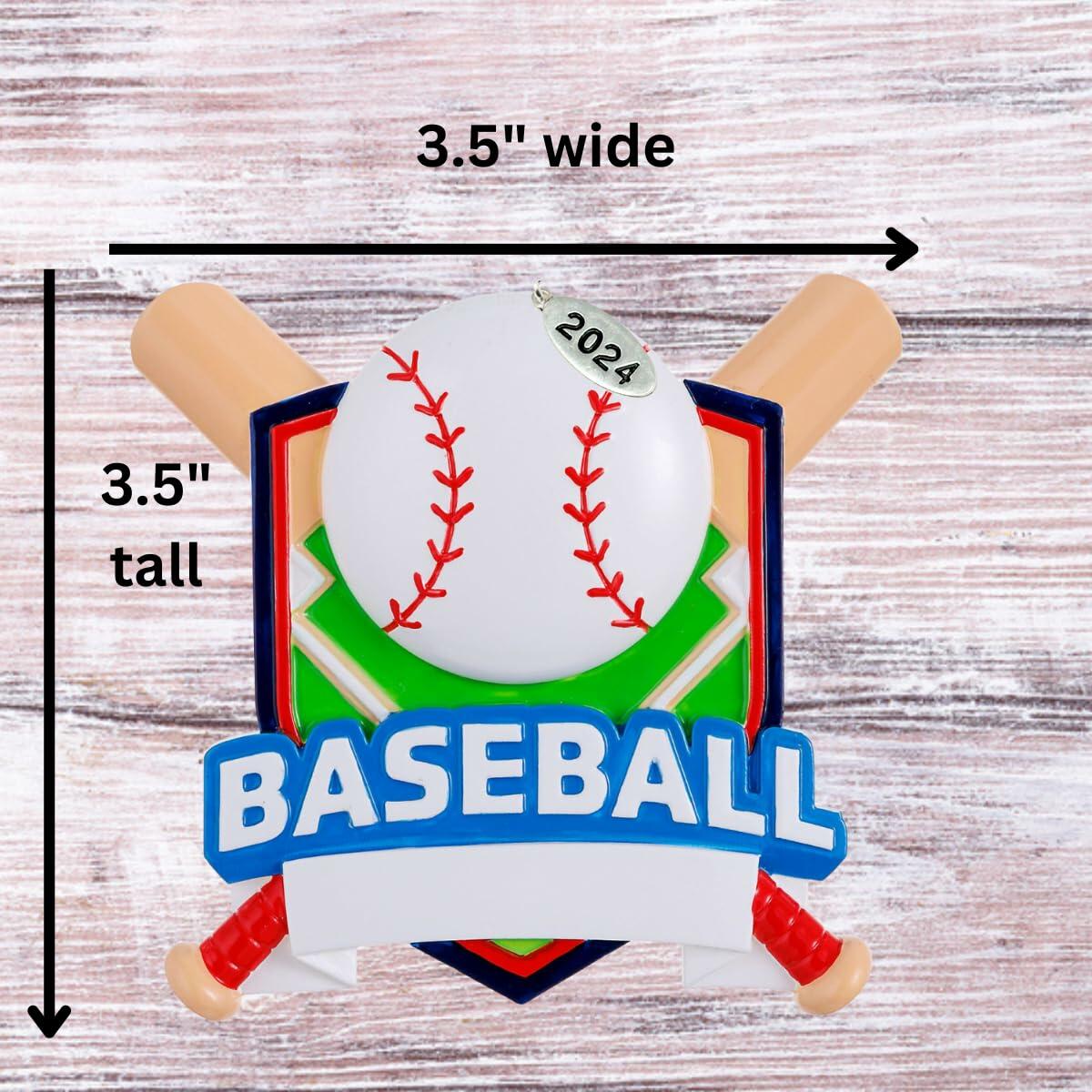 Baseball Ornament 2025, Personalized Baseball Ornament for Boys, Baseball Christmas Ornament - Can Be Personalized At Home, With 2023 Hangtag and Gift Box