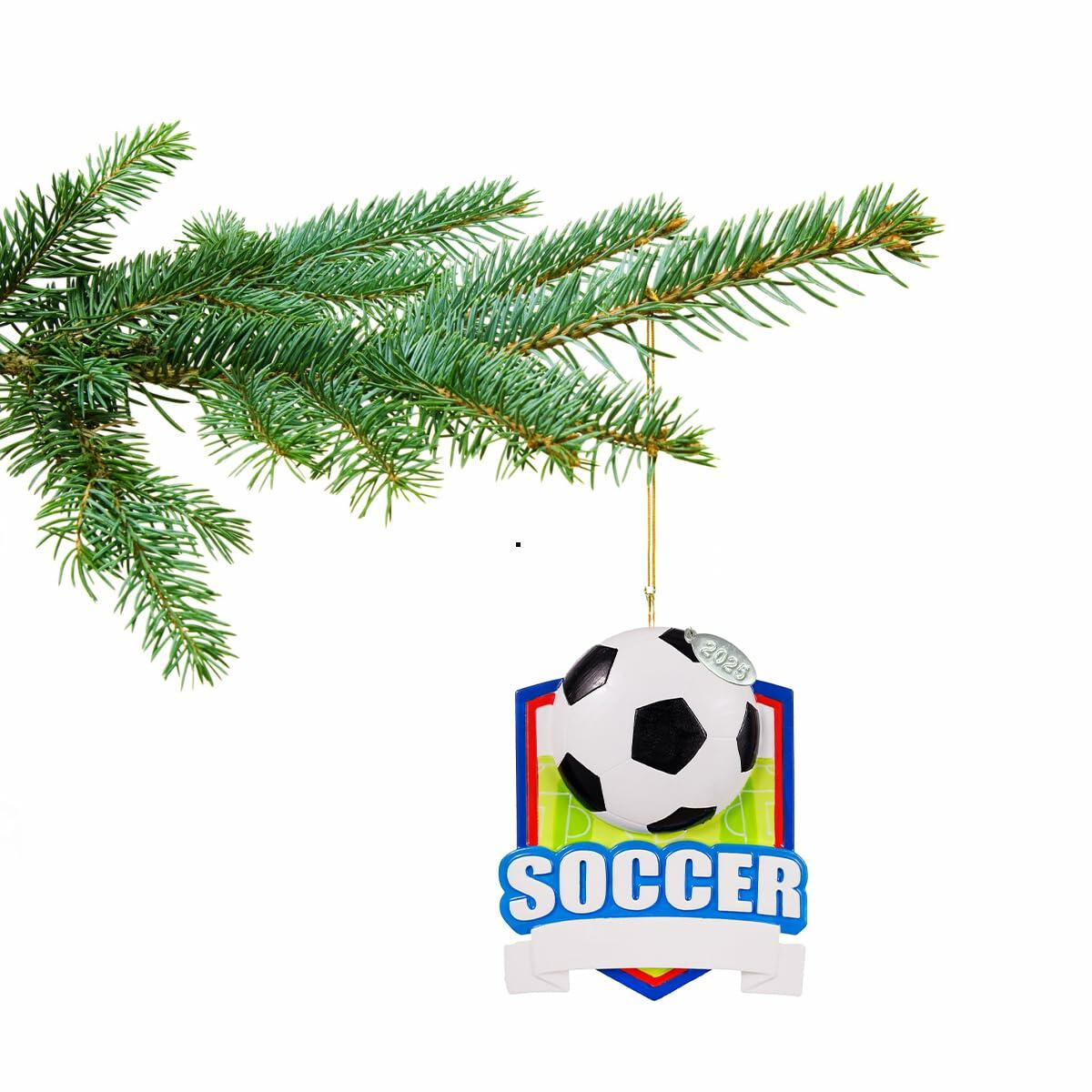 Soccer Ornaments, 2025 Soccer Ornament to Personalize, Soccer Gift Idea, Soccer Christmas Tree Ornaments for Boys or Girls, Goalies, Includes Hangtag and Gift Box (Soccer)