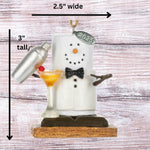 Smores Bartender Ornament, Cocktail Mixologist, Cocktail Gift Ideas, Gifts for Bartenders, Bartending or Cocktailing Ornament for Men or Women - Comes in a Gift Box so It's Ready for Giving