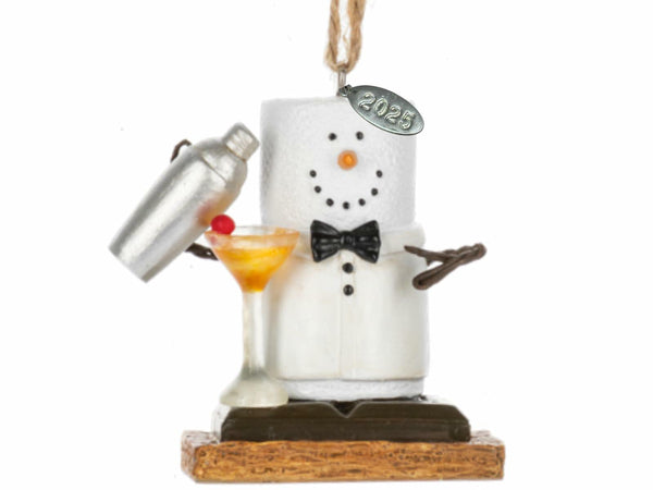Smores Bartender Ornament, Cocktail Mixologist, Cocktail Gift Ideas, Gifts for Bartenders, Bartending or Cocktailing Ornament for Men or Women - Comes in a Gift Box so It's Ready for Giving