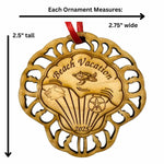 Beach Ornaments, Beach Christmas Ornament 2025 Seashells, Florida, Coastal Ornament - Beautiful Laser Cut Wood, Great Stocking Stuffer, Souvenir Idea, Comes in Gift Box