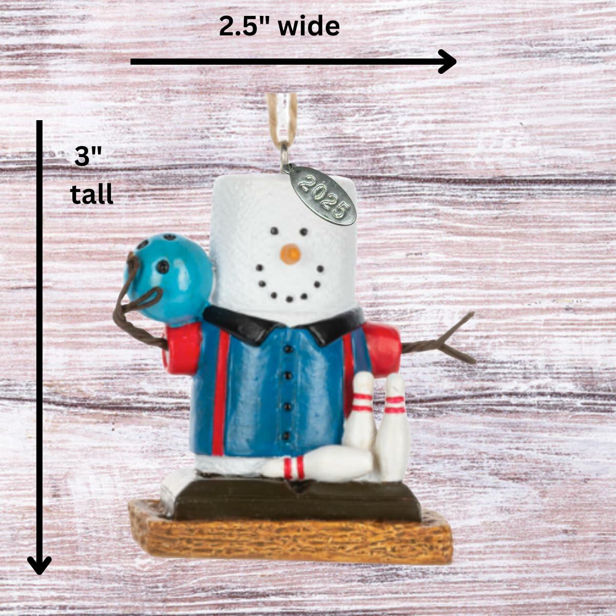 Smores Bowling Ornament, Bowler Gifts - Cute Sports Ornament 2025 - Adorable Bowler Stocking Stuffer Gift - Comes in a Gift Box so It's Ready for Giving (Bowling)