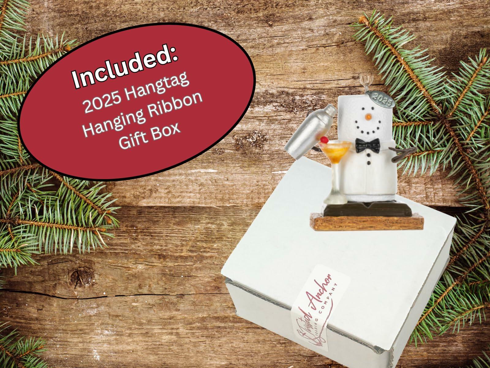 Smores Bartender Ornament, Cocktail Mixologist, Cocktail Gift Ideas, Gifts for Bartenders, Bartending or Cocktailing Ornament for Men or Women - Comes in a Gift Box so It's Ready for Giving