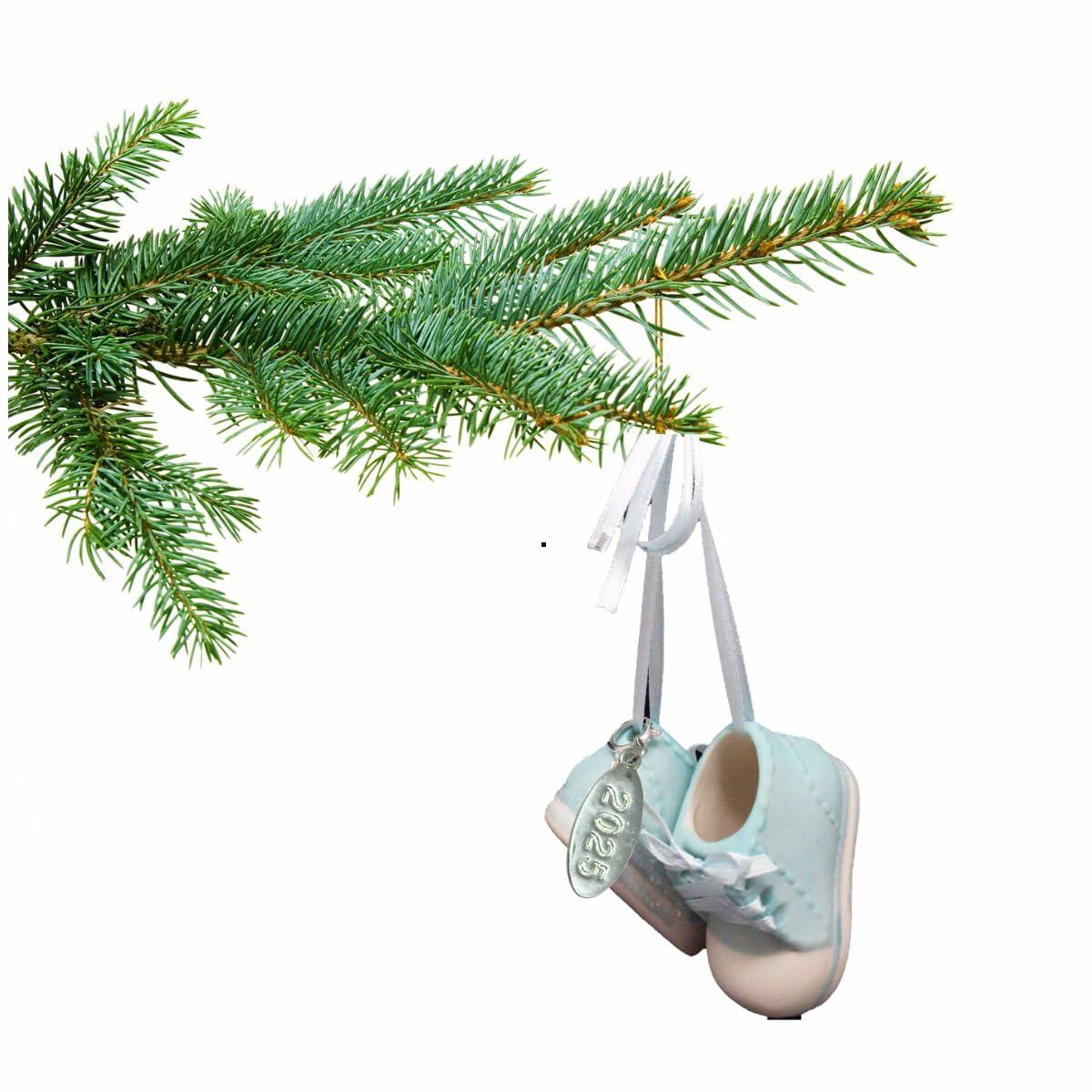 Baby Boy Booties Ornament - Hanging Baby Boy Blue Shoes 2025, In Gift Box