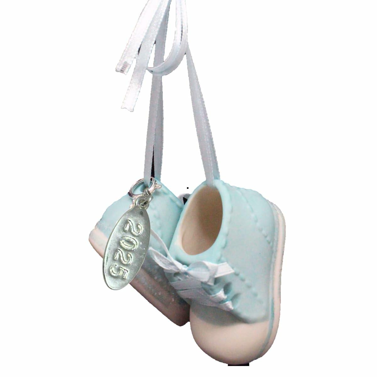 Baby Boy Booties Ornament - Hanging Baby Boy Blue Shoes 2025, In Gift Box