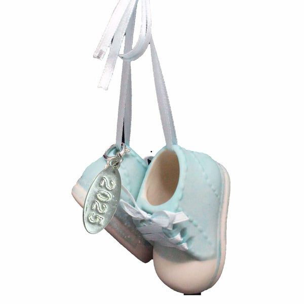 Baby Boy Booties Ornament - Hanging Baby Boy Blue Shoes 2025, In Gift Box