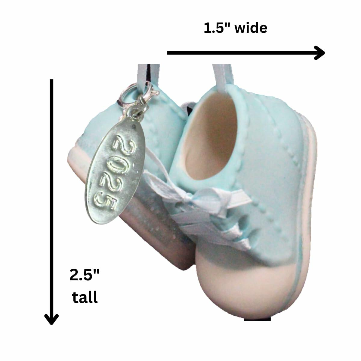 Baby Boy Booties Ornament - Hanging Baby Boy Blue Shoes 2025, In Gift Box