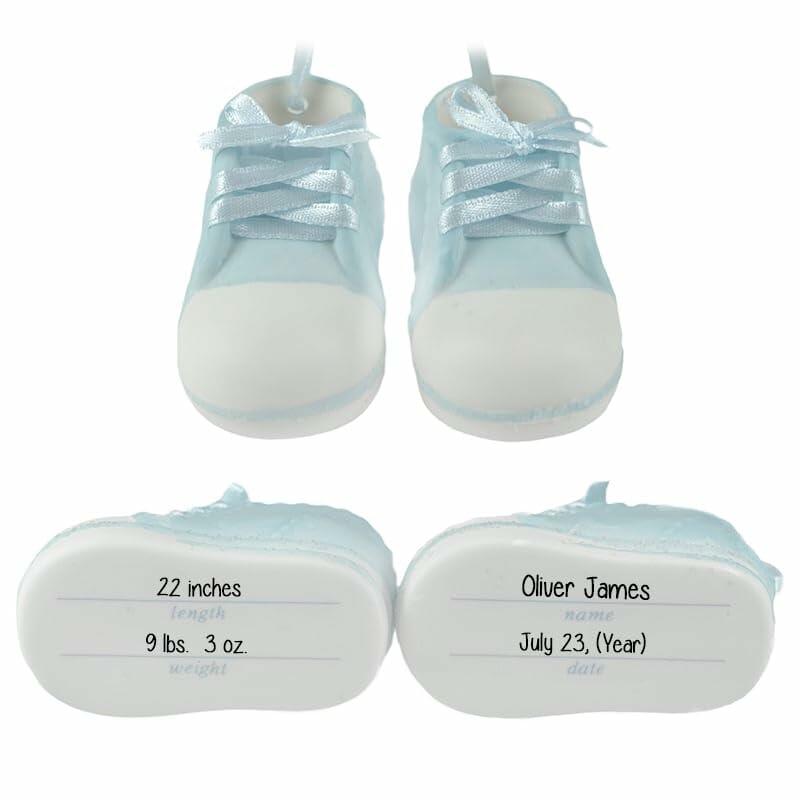 Baby Boy Booties Ornament - Hanging Baby Boy Blue Shoes 2025, In Gift Box