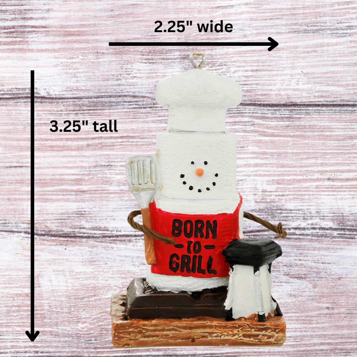 2025 Grilling Gifts for Men, Smores Ornament, BBQ Ornament - Born to Grill Smoker Comes in a Gift Box