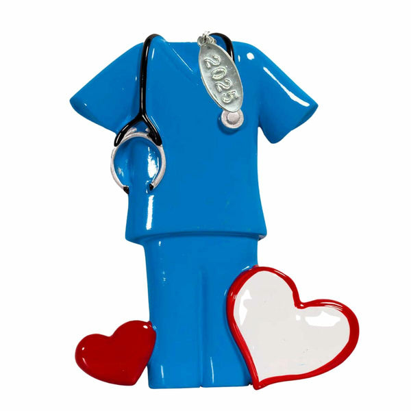 2025 Scrubs Nurse Ornament or Doctor Ornament - Can Be Personalized - Great for Medical Student Gifts, Doctor Gifts or Nurse Gifts - Comes in a Pretty Organza Gift Bag so its Ready for Giving
