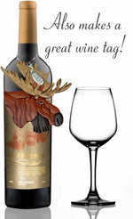 Moose Ornament 2025 Two-Tone Wood Intarsia Design Moose Head Christmas Ornament - Great Big Game Hunter Gift Idea - Comes in a Gift Box so It's Ready for Giving