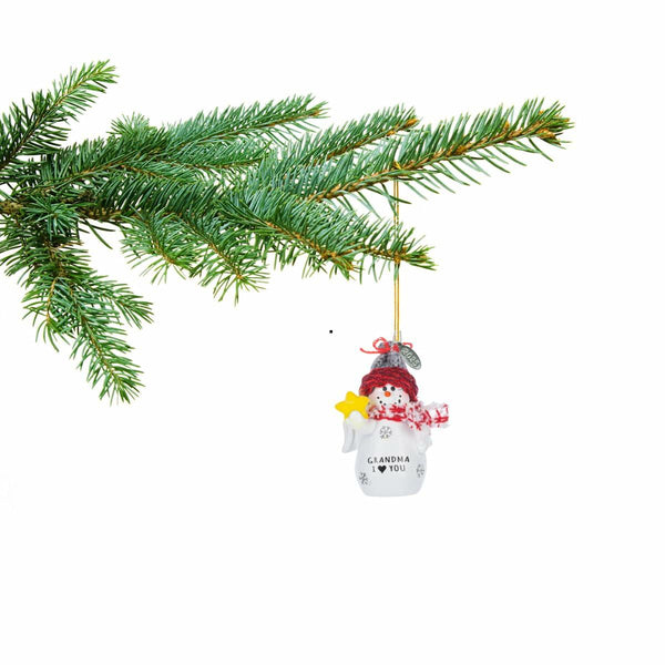 2025 Little 2" Snowman Christmas Ornaments - GRANDMA, in gift box