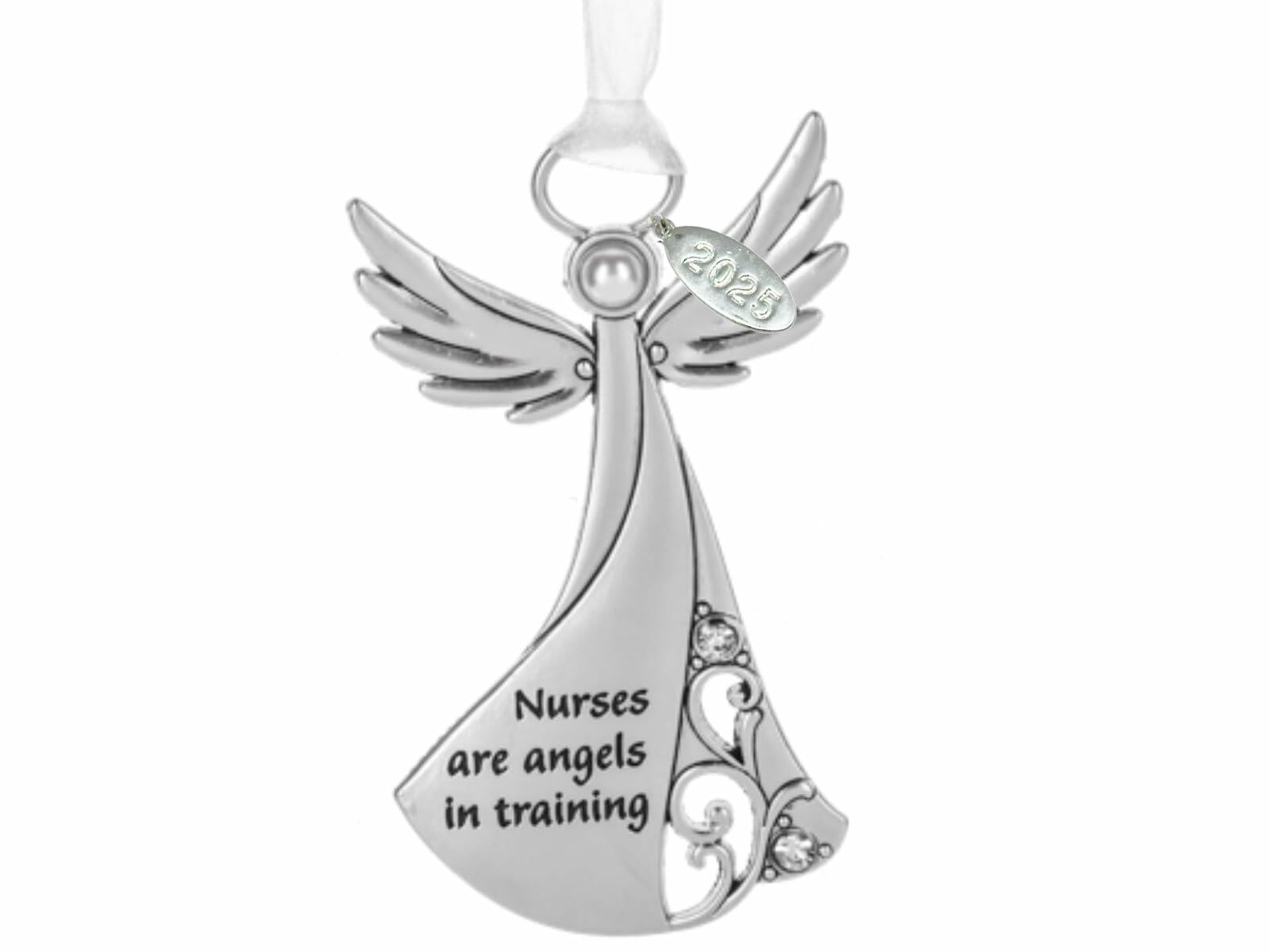 Metal Angel Ornament - NURSE Gift Idea 2025, In Gift Box
