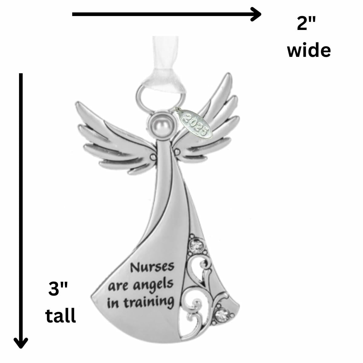 Metal Angel Ornament - NURSE Gift Idea 2025, In Gift Box
