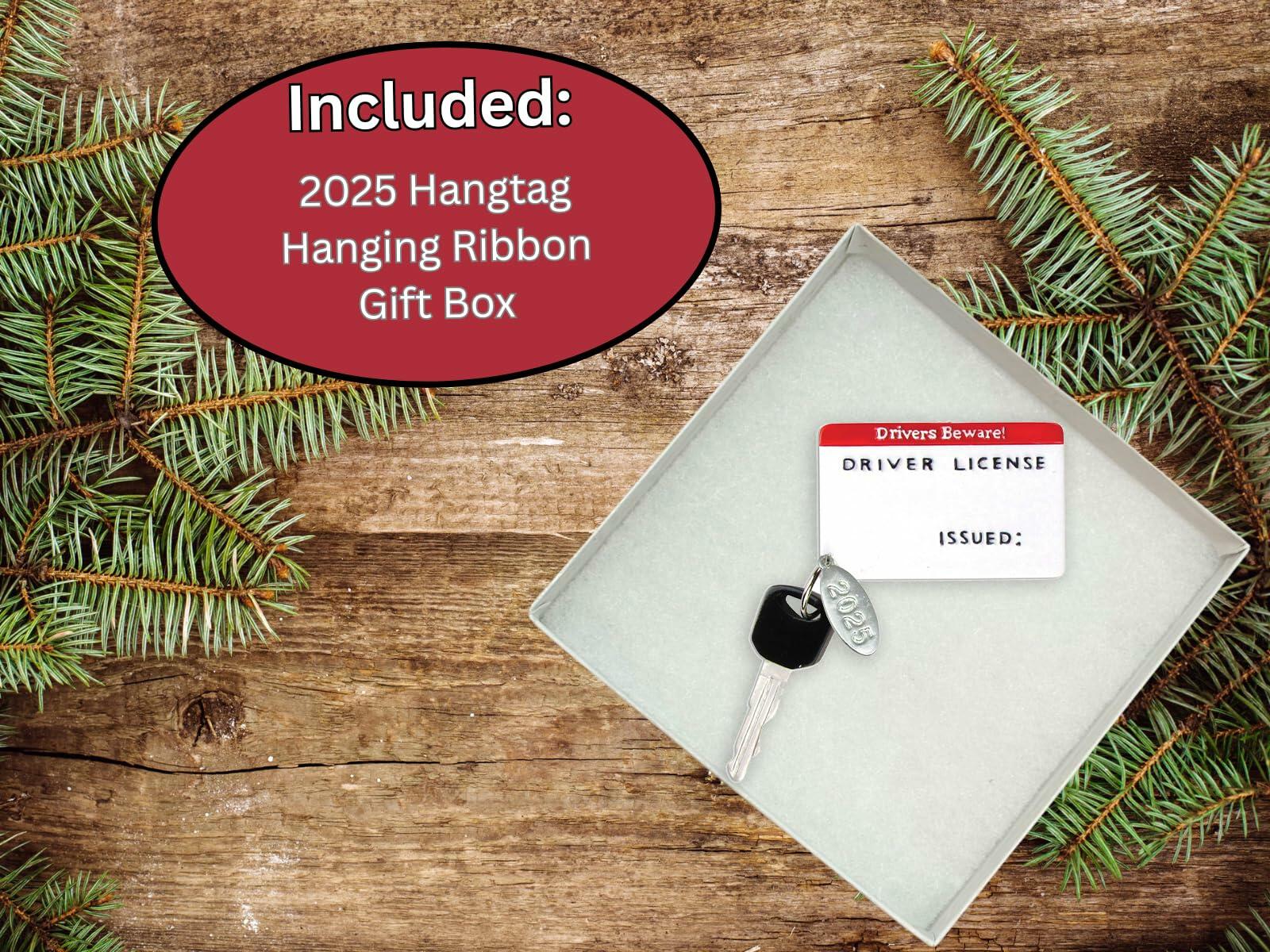 New Driver Gifts - New Driver Ornament 2025 - Drivers License Onament - Sweet 16 Gifts for Girls Teens Boys - Can Be Personalized at Home - Comes in A Gift Box So It's Ready for Giving