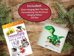 Dinosaur Ornament - Velociraptor Christmas Ornament 2025 - Easy to Personalize at Home - Comes in Gift Box So Its Ready for Giving!
