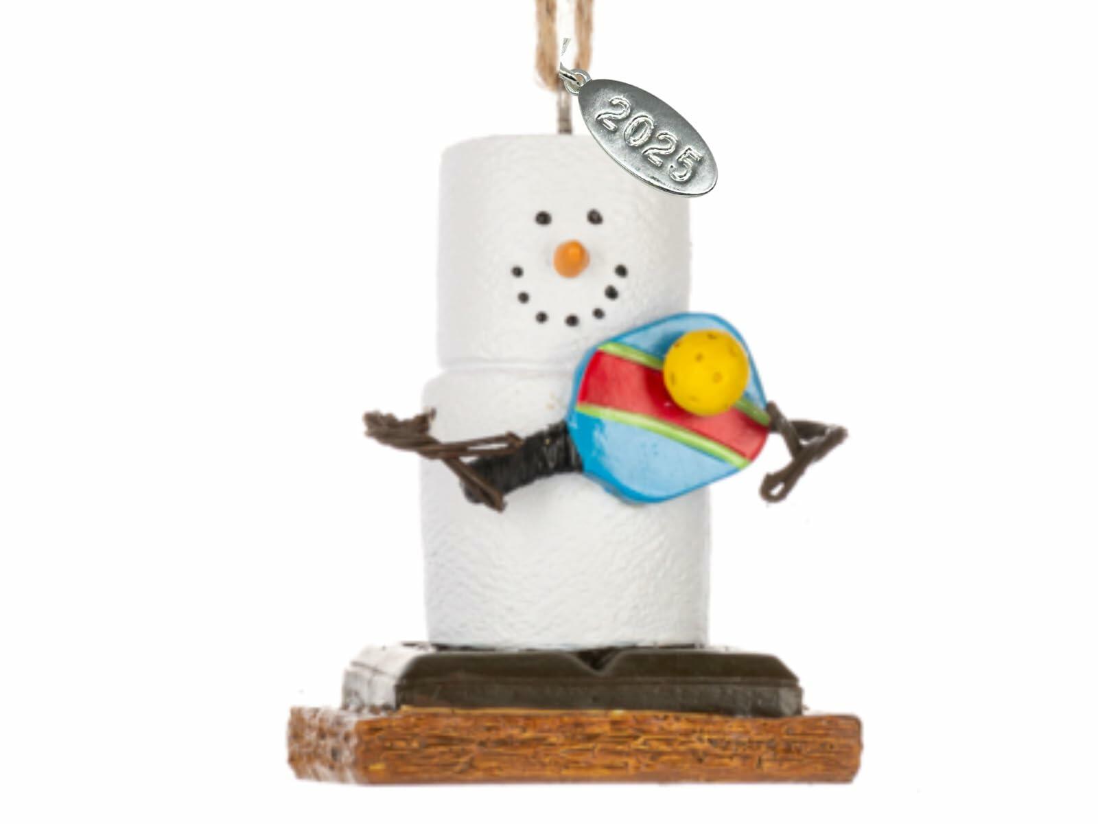 Smores Pickleball Ornament, Cute Pickle Baller Sport Gifts for Men or Women Paddleball - with 2025 hangtag, Comes in Gift Box