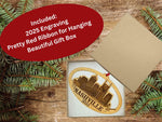 Nashville Christmas Ornament, Tennessee Souvenir, Music Gift with Skyline, Guitar and City Icons, Beautiful Laser Cut Wood – Great Stocking Stuffer, Nashville Souvenir Idea, Comes in Gift Box