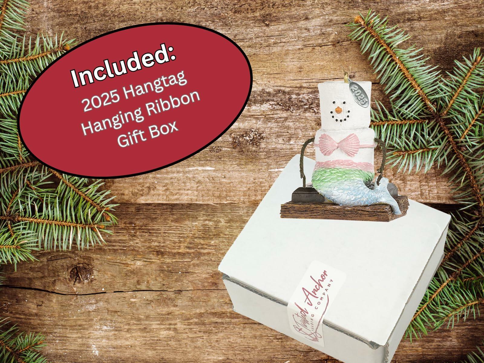 Smores Mermaid Ornament - Mermaid Christmas Ornament for Girls, Mermaid Gift Idea, Baby Mermaid - Comes in a Gift Box so It's Ready for Giving
