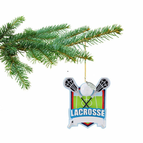 La Crosse Ornamement, La Crosse Player Gifts, La Crosse Christmas Tree Ornaments, Can Be Personalized - Includes 2025 Hangtag and Gift Box (Lacrosse)