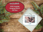 Twisted Anchor Trading Company 2025 Grandma's First Christmas Ornament Picture Frame - Grandmas First Christmas, Grandma Ornament - Easy to Personalize at Home - Comes in a Gift Box for Giving