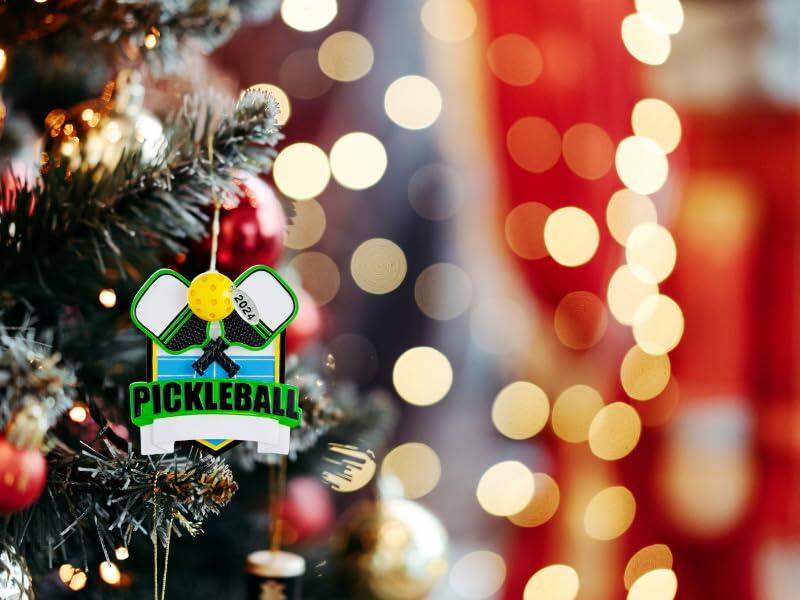 Pickleball Gift Ornament, Pickle Baller Sport Gifts for Men Paddleball - Can be Personalized at Home, with 2025 hangtag, Comes in Gift Box