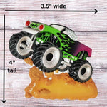 Monster Truck Christmas Ornament, Bright Green Flames, Easy to Personalize at Home, Perfect for El Toro Loco and Grave Digger Fans, Includes a 2025 Hangtag, Free Tips Brochure and Comes in a Gift Box