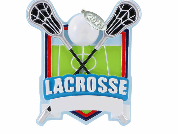 La Crosse Ornamement, La Crosse Player Gifts, La Crosse Christmas Tree Ornaments, Can Be Personalized - Includes 2025 Hangtag and Gift Box (Lacrosse)