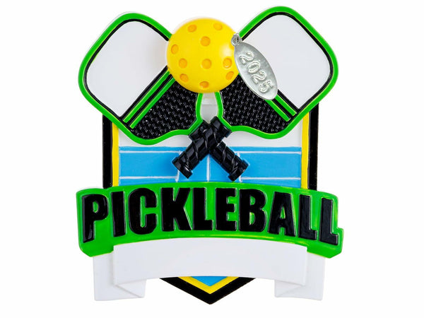 Pickleball Gift Ornament, Pickle Baller Sport Gifts for Men Paddleball - Can be Personalized at Home, with 2025 hangtag, Comes in Gift Box