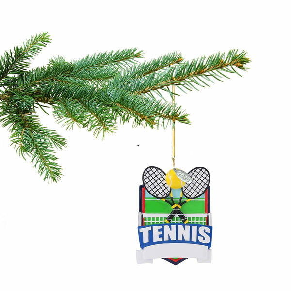 Tennis Ornaments, 2025 Tennis Gifts for Men or Women, Tennis Christmas Ornament to Personalize, Stocking Stuffers, Includes Hangtag and Gift Box