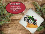 Monster Truck Christmas Ornament, Bright Green Flames, Easy to Personalize at Home, Perfect for El Toro Loco and Grave Digger Fans, Includes a 2025 Hangtag, Free Tips Brochure and Comes in a Gift Box